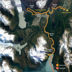 Map of Tyndall Kayak Excursion